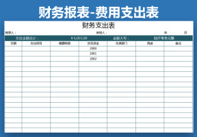 财务-费用支出表