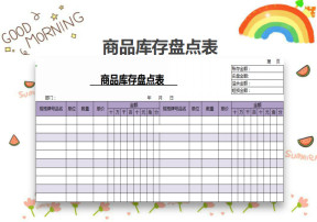 商品库存盘点表