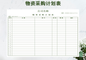 物资采购明细表