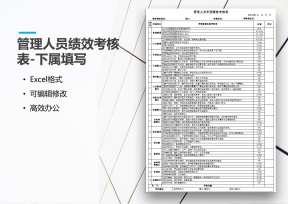 管理人员年度绩效考核表