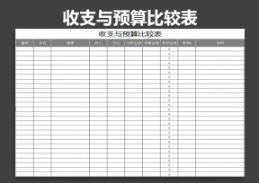 收支与预算比较表
