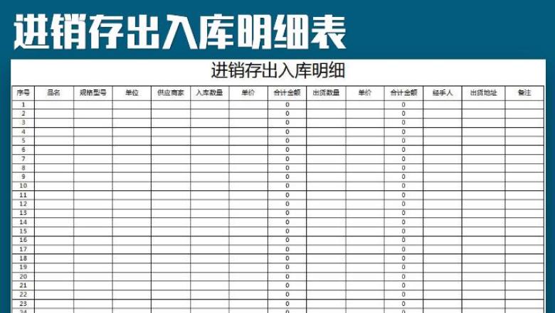 进销存-库存盘点表