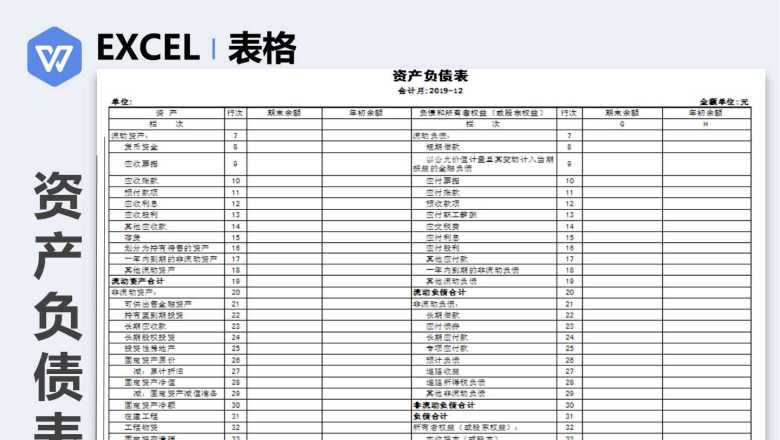 资产负债表