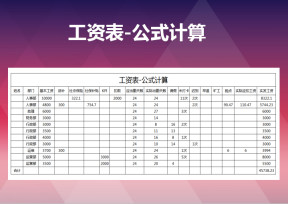 工资表-公式计算