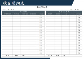 收支明细表