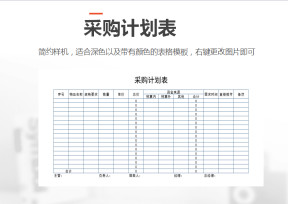 采购计划表
