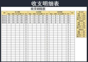 收入支出记账表