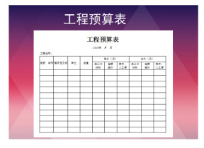 工程预算表