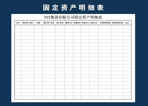 固定资产明细表