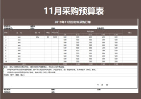 采购预算表-自动计算
