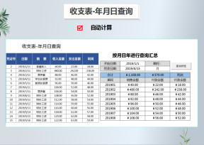 收支表-年月日查询