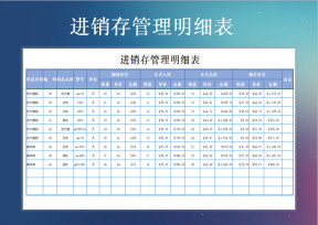 进销存管理明细表