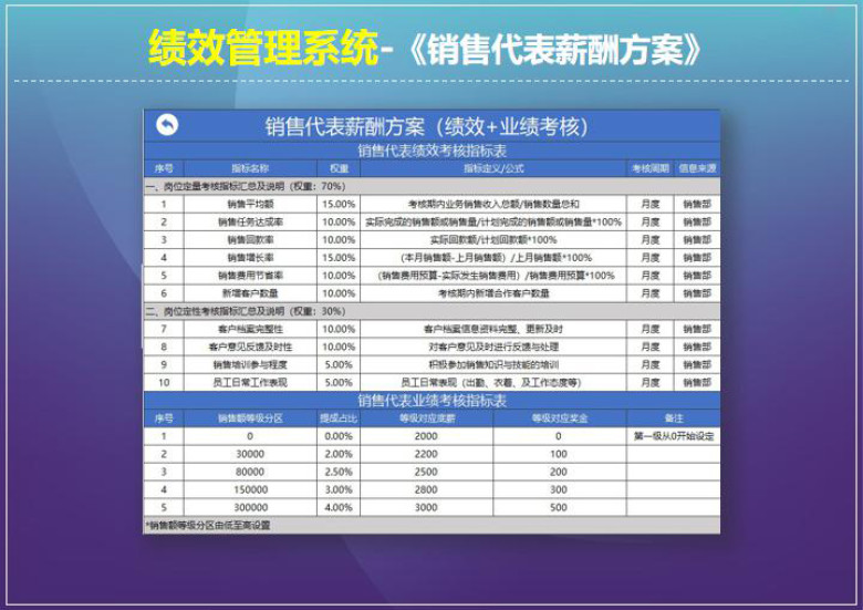 销售代表-绩效管理系统