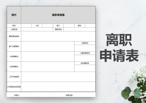 离职申请表