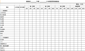 公司销售预算表