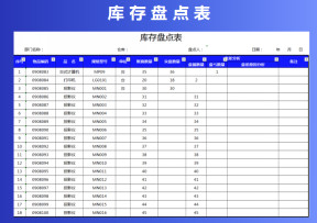 库存盘点表（自动）