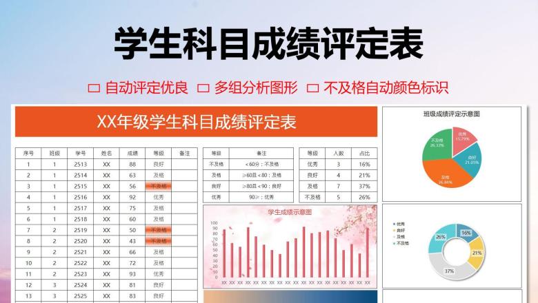 学生成绩评定表
