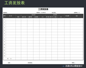 工资发放表