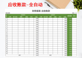 财务报表-应收账款-全自动