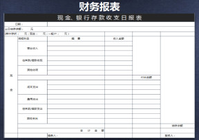 财务报表报账表