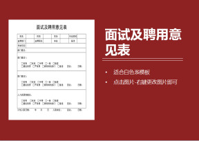 面试及聘用意见表