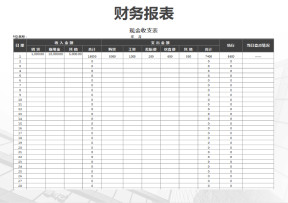 现金收支表