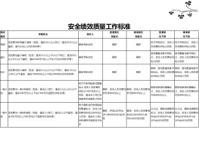 安全绩效质量工作标准