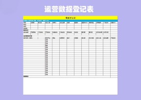 运营数据登记表