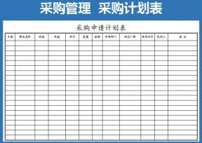 采购申请计划表