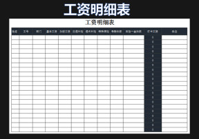 工资明细表