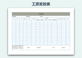 工资发放表