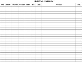 事业单位公开招聘岗位