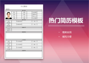 精美求职面试简历表格模板