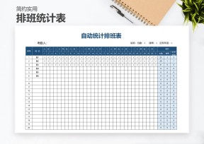 自动统计排班表