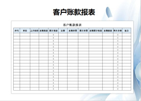客户账款报表