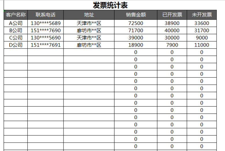 销售管理系统（应收汇总，对账单，发票）