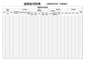 进销存对账表