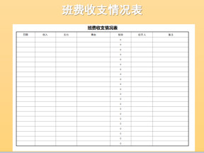 班费收支情况表