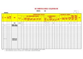 【财务报表】部门预算单位非税收入资金管理台账