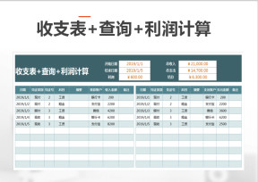 收支表+查询+利润计算
