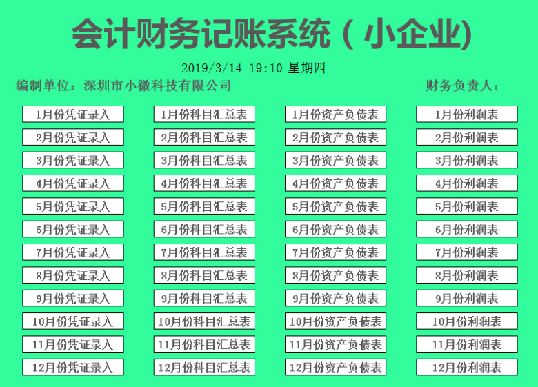 会计财务记账系统（小企业）