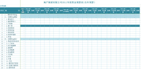 全年预算表格模板
