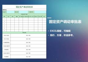 固定资产调动审批表