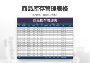 企业商品库存管理表（通用版）
