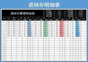 进销存明细表（自动管理）