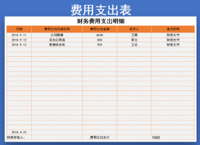 支出表（费用支出表）