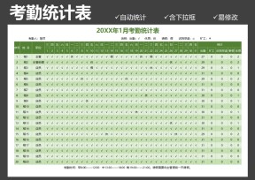 考勤表统计表