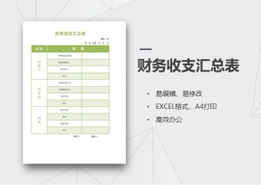 财务收支汇总表
