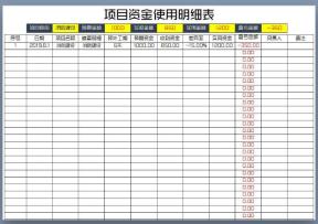 项目资金收支预算明细表（自动查