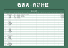 收支表-自动计算